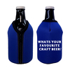 JIT121 - Premium Collapsible Foam 32oz Mini Growler Bottle Zipper Insulator