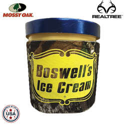 JIT61TC - Mossy Oak or Realtree Premium Collapsible Foam Ice Cream Pint Insulator