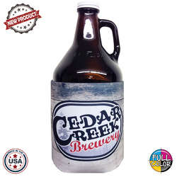JIT53FC - Premium Full Color Dye Sublimation Foam 64oz Growler Bottle Insulator