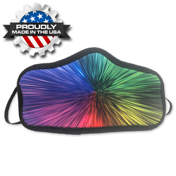 JIT806FC - Medium Seamless Full Color Dye Sublimation Face Mask Multi-Ply with Elastic Loops