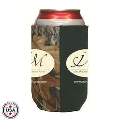 JIT01TCTT - Mossy Oak or Realtree Premium Collapsible Foam Two-Tone Can Insulator