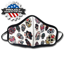 JIT801FC - Medium Full Color Dye Sublimation Face Mask Multi-Ply with Elastic Loops