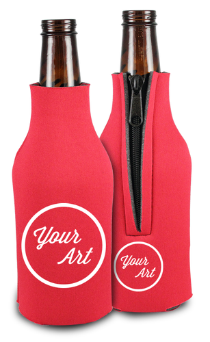 Personalized Beer Bottle Koozie with Zipper
